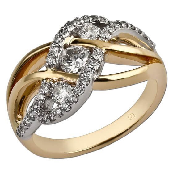 Two-Tone Diamond Ring | Heiser's Jewelry