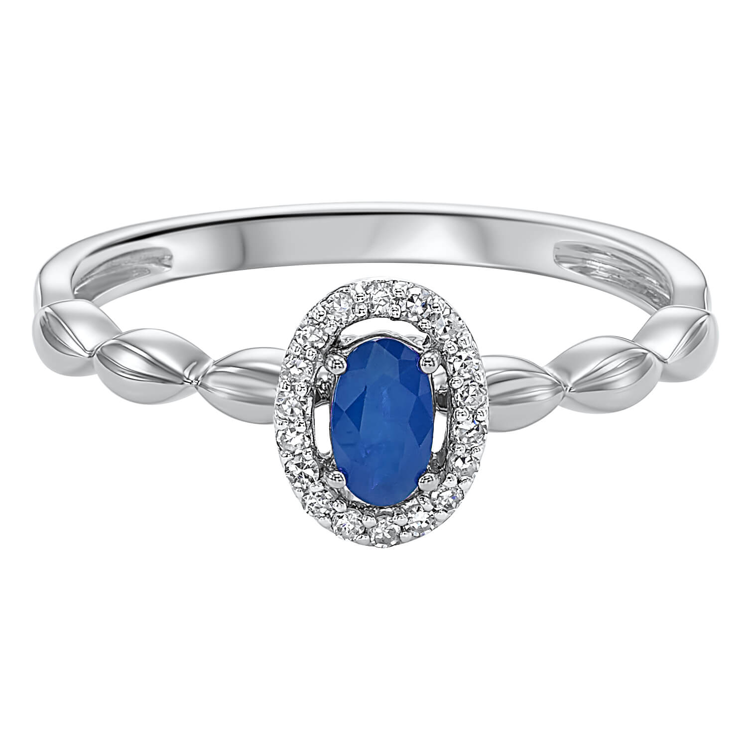 Sapphire & Diamond Halo Ring | Heiser's Jewelry