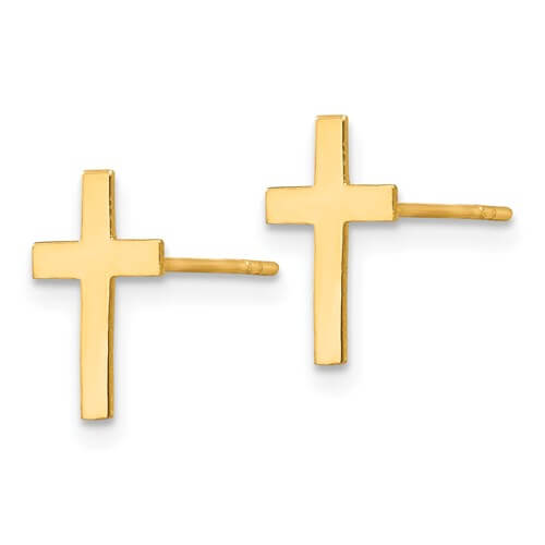Gold Cross Earrings | Heiser's Jewelry