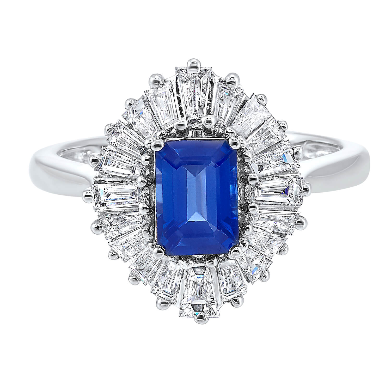 At søge tilflugt Lav et navn Nægte Sapphire & Diamond Ballerina Ring | Heiser's Jewelry