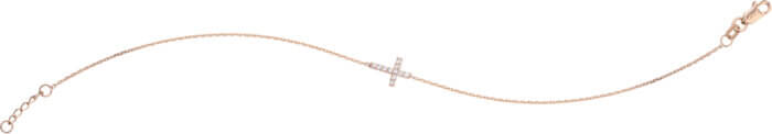 Silver CZ Cross Bracelet