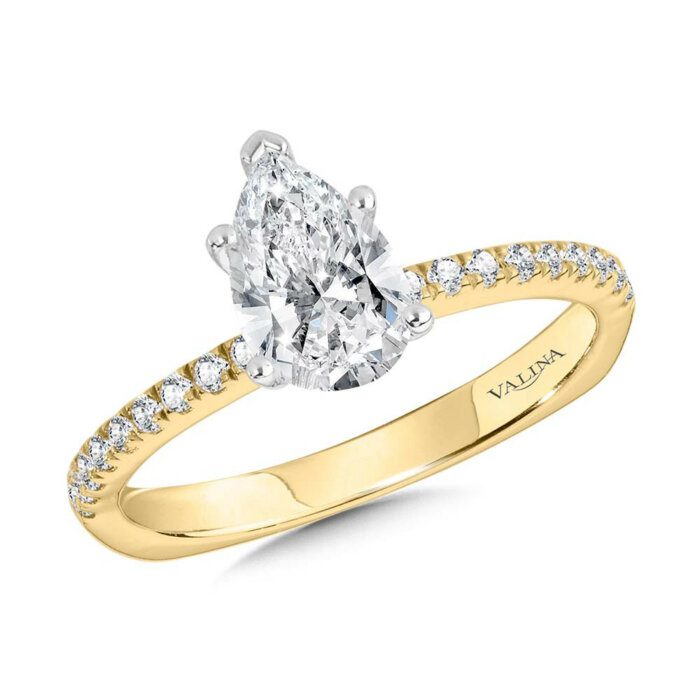 Hidden Halo Diamond Engagement Ring