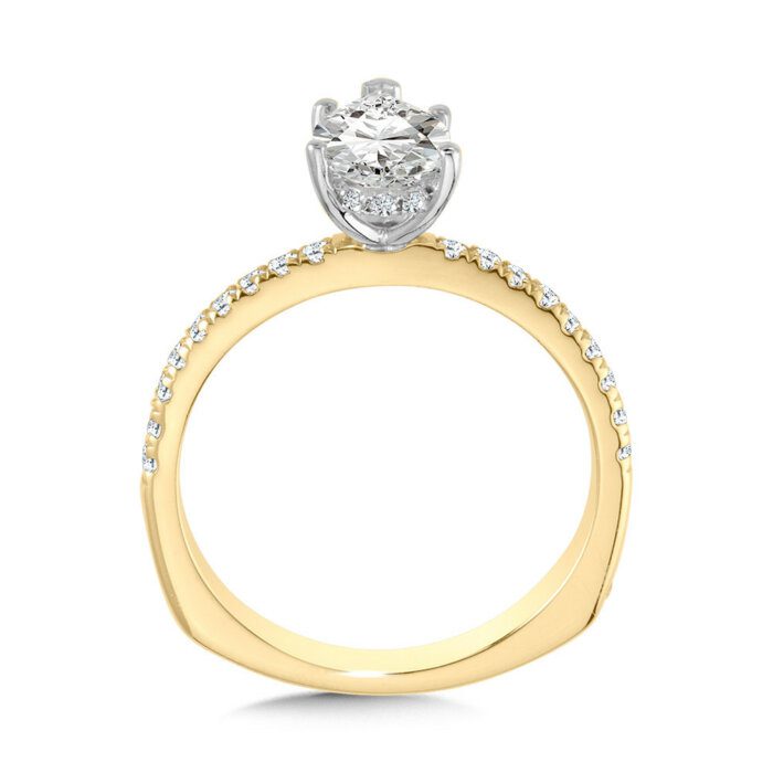 Hidden Halo Diamond Engagement Ring - Image 2