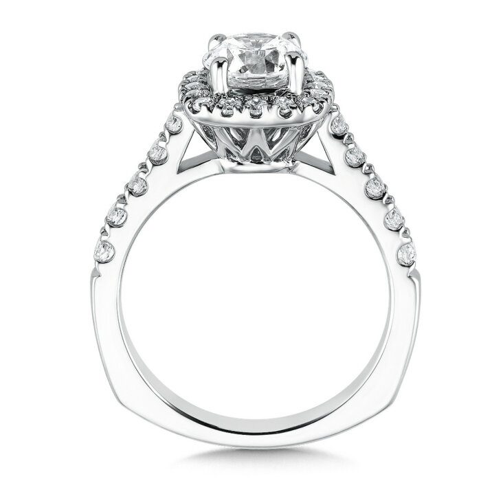 Diamond Halo Engagement Ring - Image 2