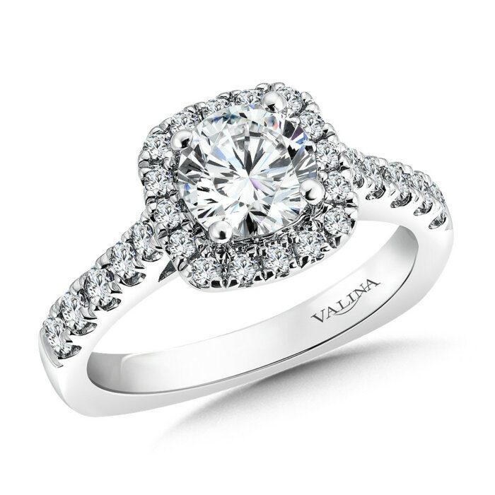 Diamond Halo Engagement Ring