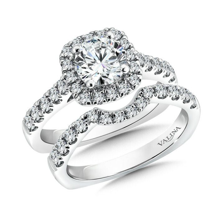 Diamond Halo Engagement Ring - Image 3