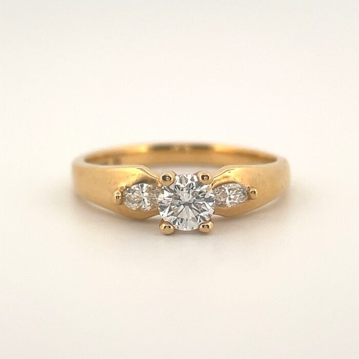 Three Stone Diamond Engagement Ring