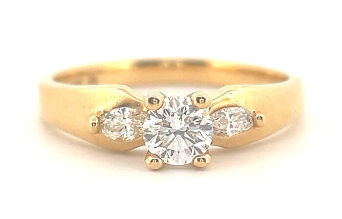 Three Stone Diamond Engagement Ring