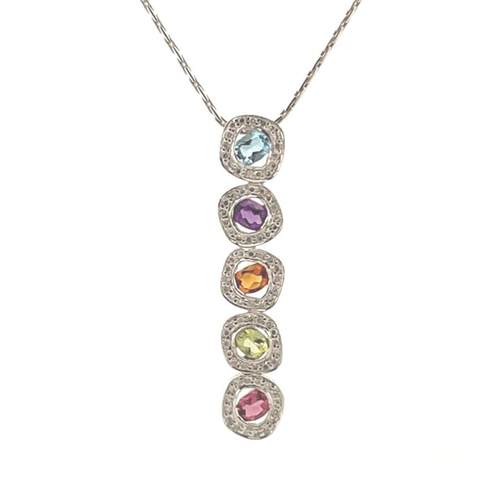 Gemstone & Diamond Pendant