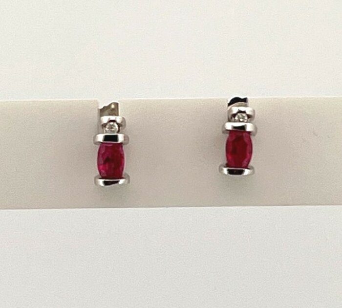 Ruby & Diamond Earrings