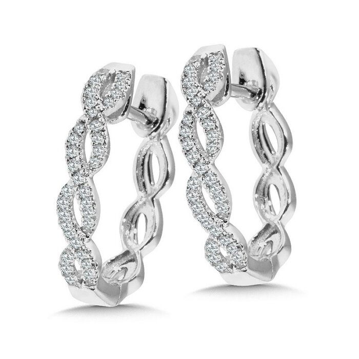 Diamond Hoop Earrings