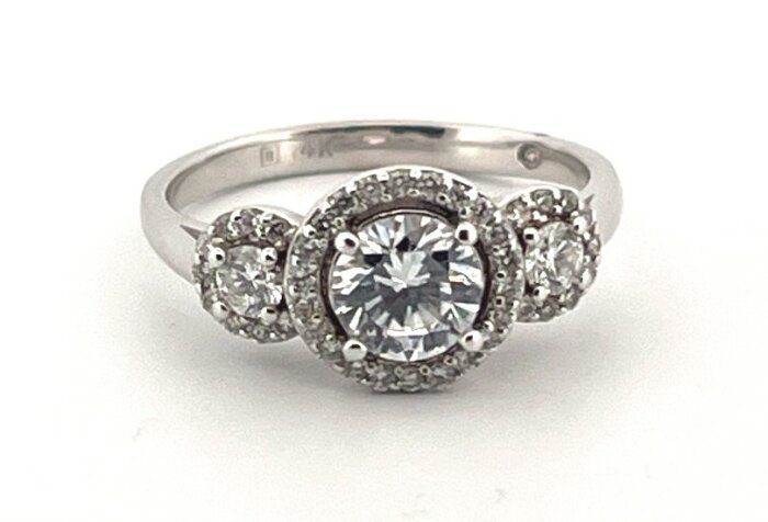 Diamond Halo Engagement Ring