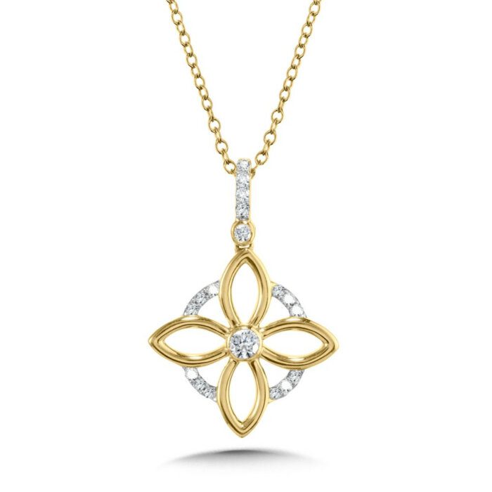 Diamond Klover Pendant