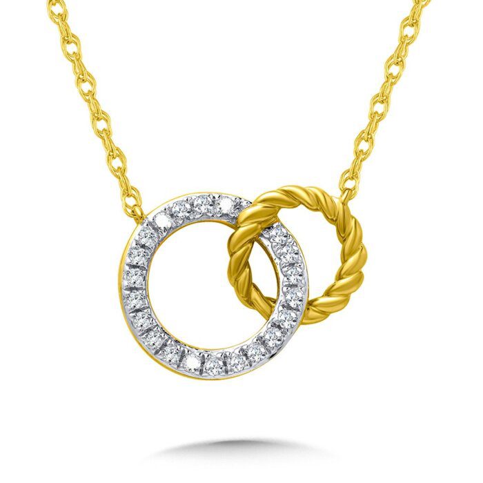 Interlocking Circles Diamond Pendant