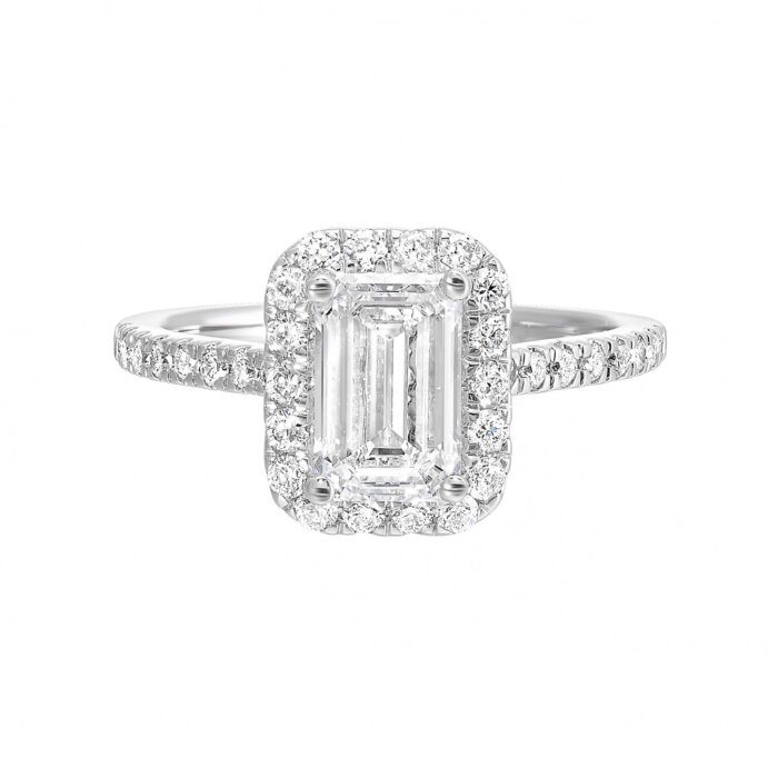 Diamond Halo Engagement Ring - Image 3