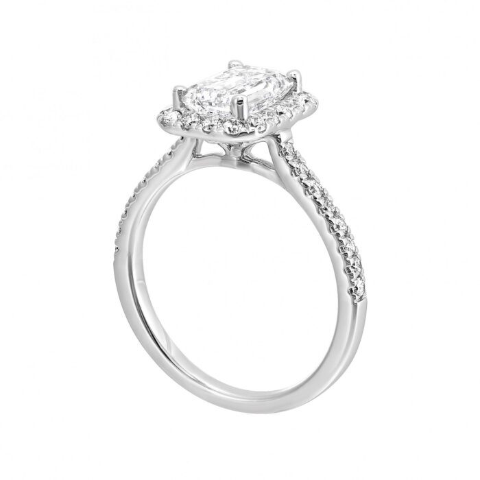 Diamond Halo Engagement Ring - Image 2