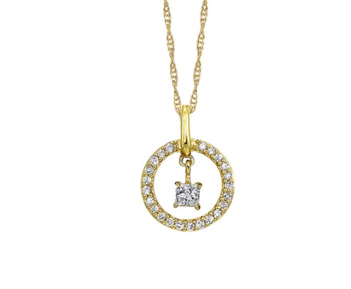 Shimmering Diamond Pendant