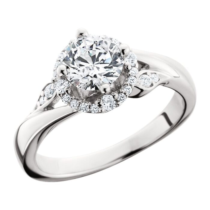 Diamond Halo Engagement Ring