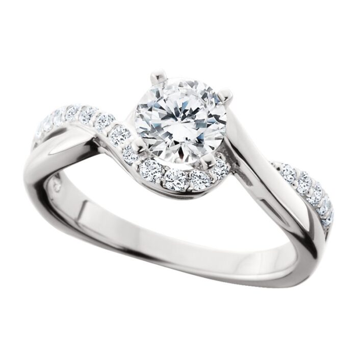 Diamond Bypass Engagement Ring