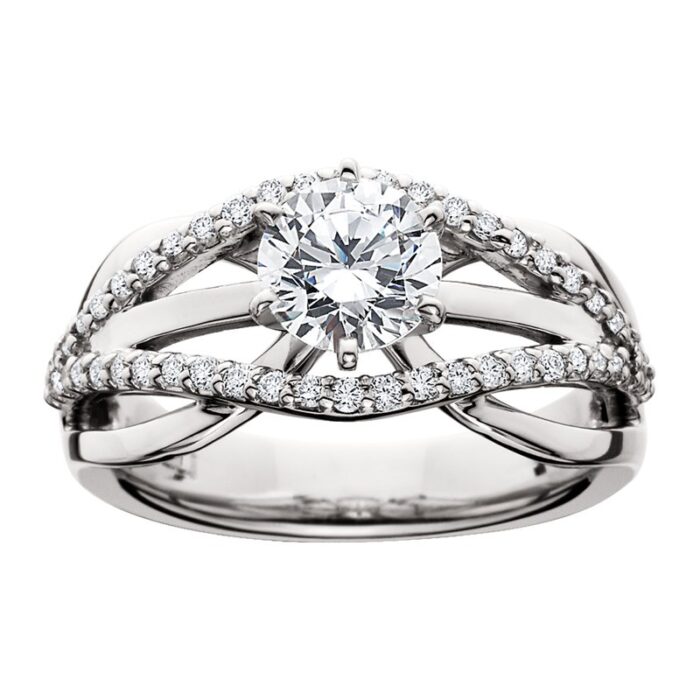 Diamond Bypass Engagement Ring