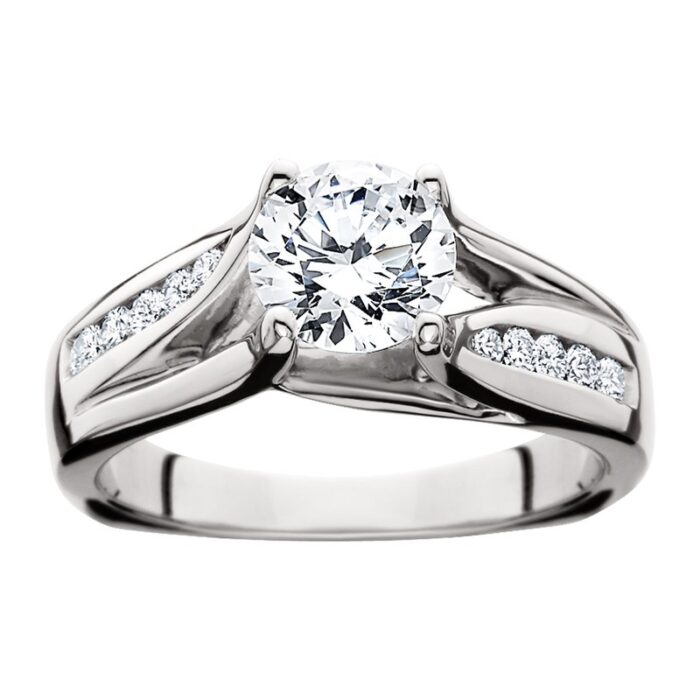 Split Shank Diamond Engagement Ring