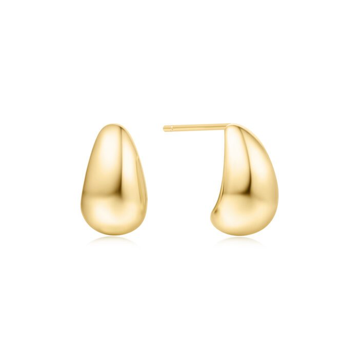 Gold Plated Dome Earrings