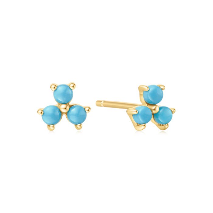 Gold Plated Turquoise Earrings