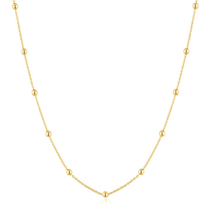 Gold Plated Bead Necklace