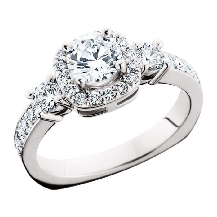 Diamond Halo Engagement Ring