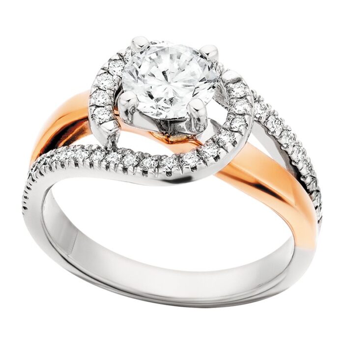 Diamond Bypass Engagement Ring