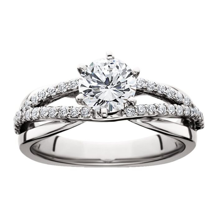 Diamond Bypass Engagement Ring